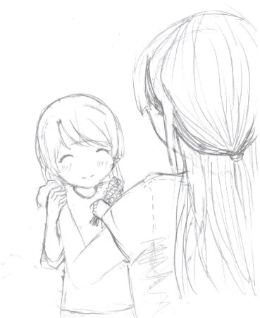 Рисунок для мамы в стиле аниме