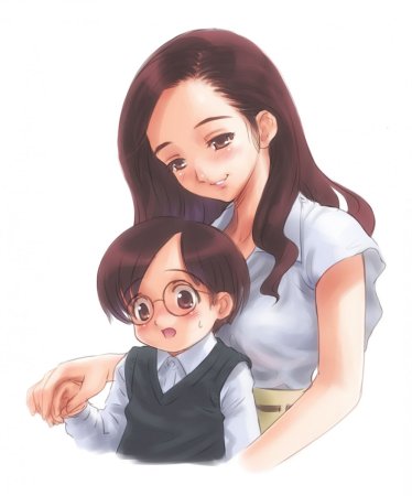 Аниме мама и малыш