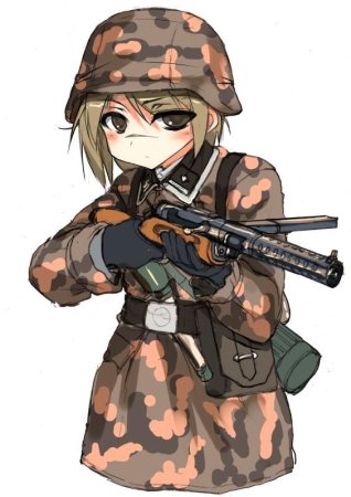 Аниме девушка солдат