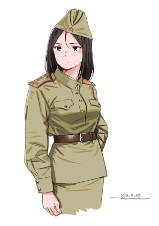 Аниме girls und Panzer Нонна