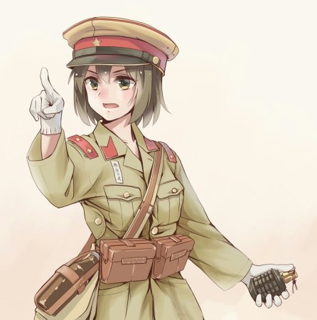 Аниме тянка Военная