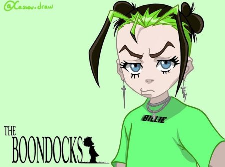 Билли Айлиш в разных стилях из мультиков