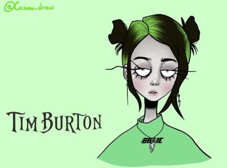 Тим бёртон стиль рисования Билли Айлиш