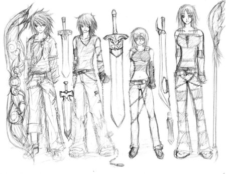 Набросок персонажа в полный рост