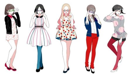 Аниме девушки в современной одежде