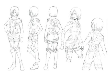 Атака титанов референс позы