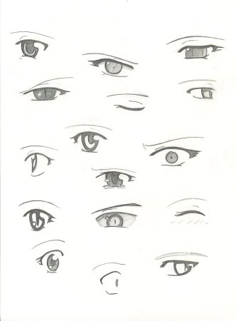 Удивлённые глаза аниме