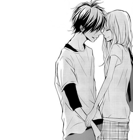 Чёрно белое аниме любовь