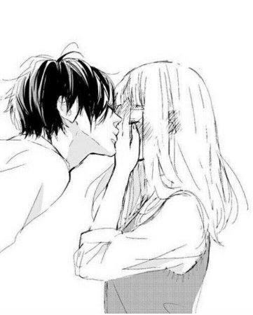 Аниме любовь черно белое