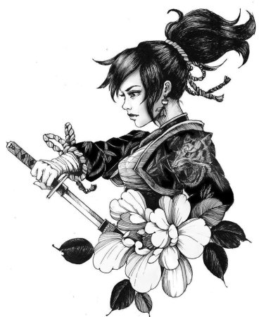 Ирэдзуми эскизы гейша