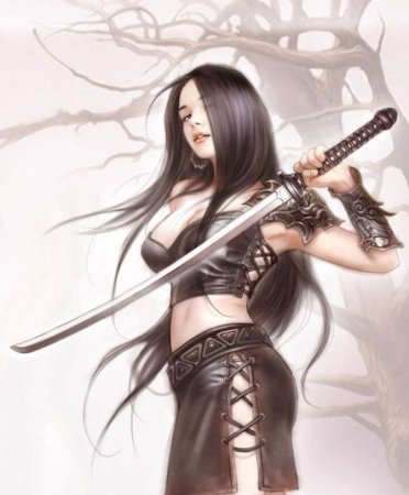 Красивые девушки с катаной