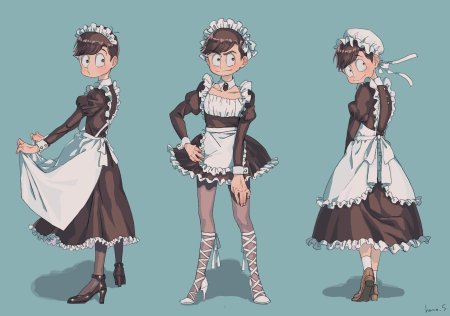 Trap femboy anime горничная