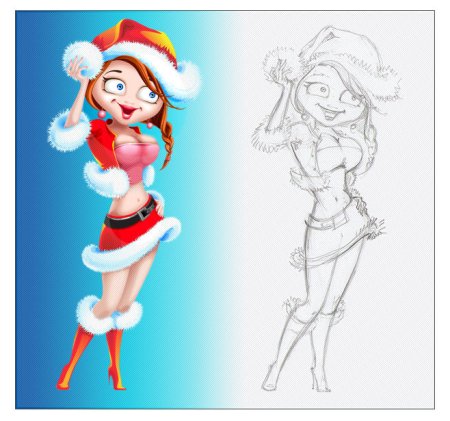 Современная Снегурочка рисунок