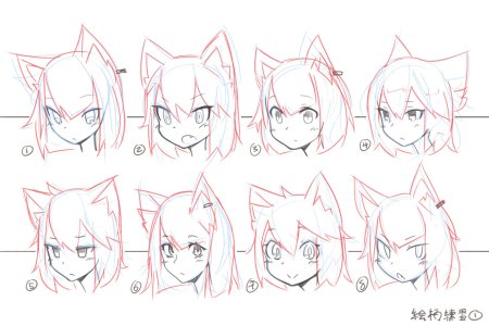 Кошачьи уши референс аниме