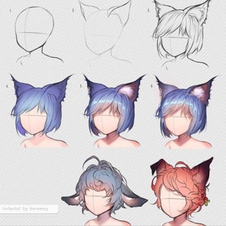 Кошачьи ушки референс