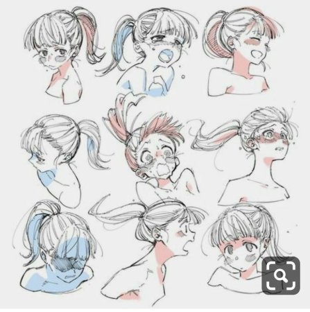 Аниме голова сбоку