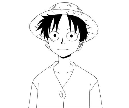 Аниме раскраска Луффи