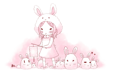 Зайчик в стиле аниме