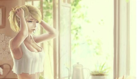 Аниме девушка утром