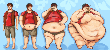 Человек толстеет