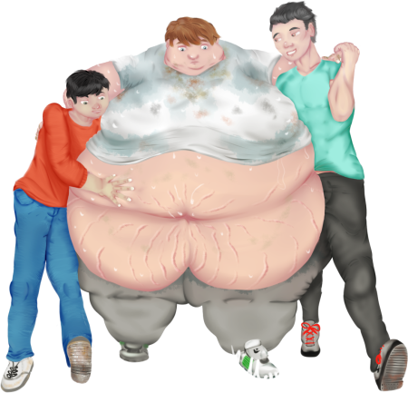 Пухлый парень арт