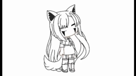 Раскраска гача волосы