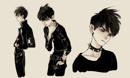 Парень гот арт