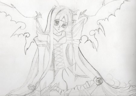 Субару Сакамаки карандашом