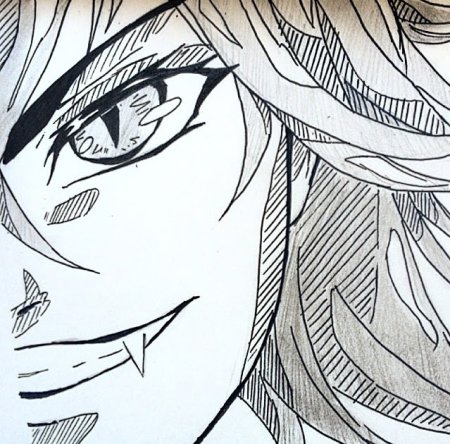 Вампир рисунок аниме