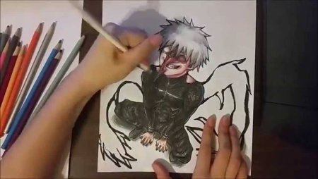 Рисование аниме из тик тока