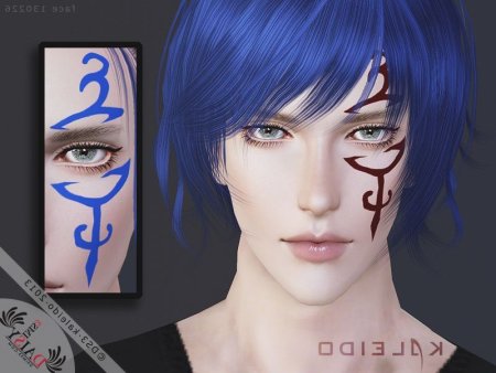 Тату на лице аниме