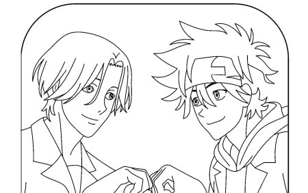 Раскраска аниме скейт бесконечность