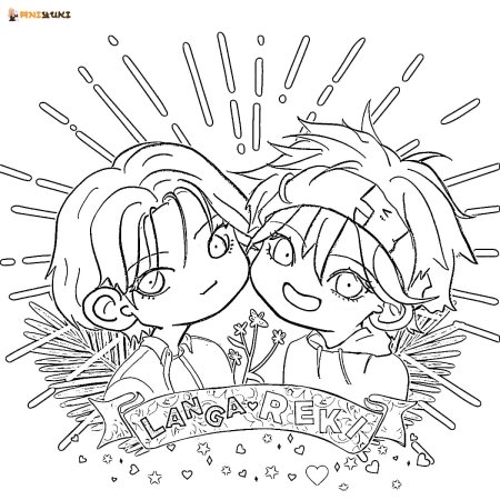 Ланга раскраска скейт бесконечность