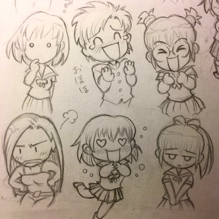 Аниме Чиби скетчи