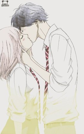 Ao Haru Ride поцелуй