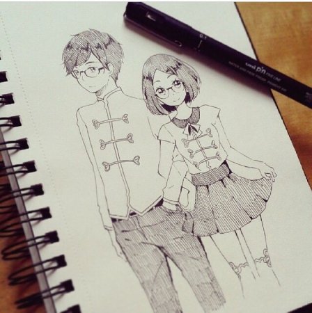 Срисовки карандашом для скетчбука аниме