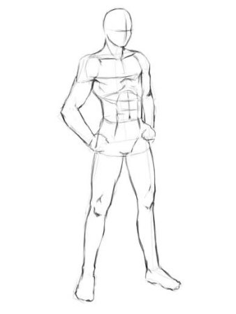 Набросок мужского тела