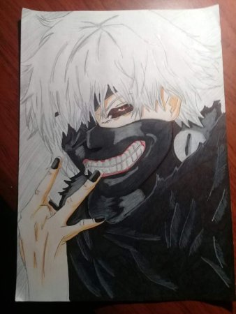 Токийский гуль Канеки Кен для срисовки