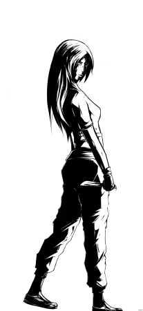 Девушка арт в полный рост