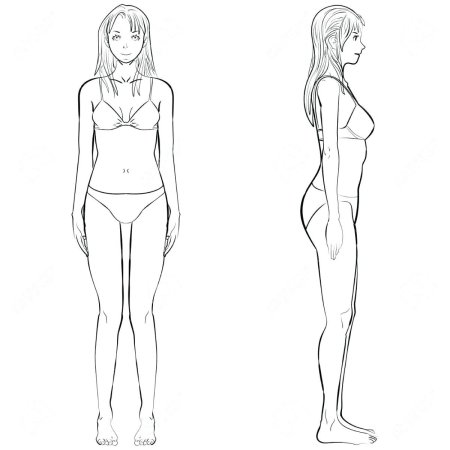 Девушка спереди и сбоку