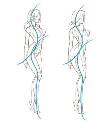 Позы для рисования со спины