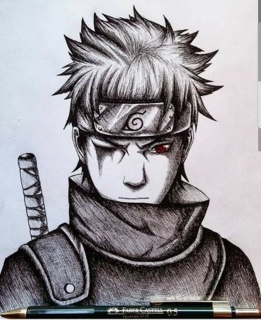 Скетч Наруто Шисуи