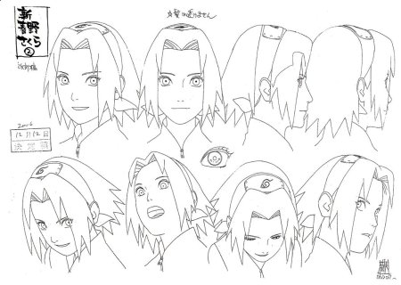 Лицо персонажей Наруто референс