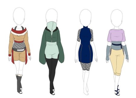 Аниме туториал одежда ниндзя Наруто