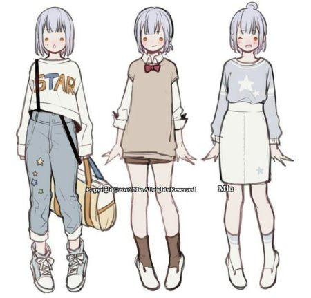 Референсы персонажей девушек