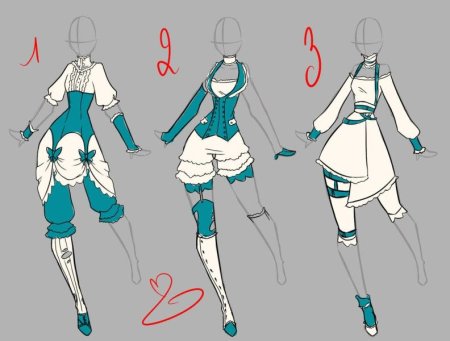 Геншин костюмы референс