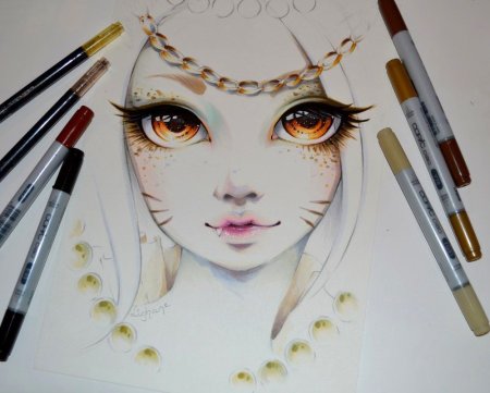 Аниме глаза акварелью