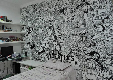 Роспись стен маркером