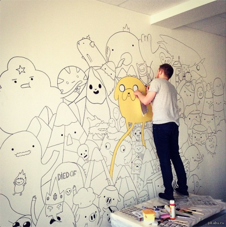 Классные рисунки на стену