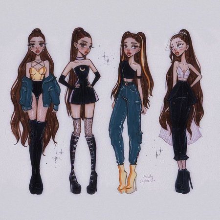 Ариана Гранде арт в полный рост